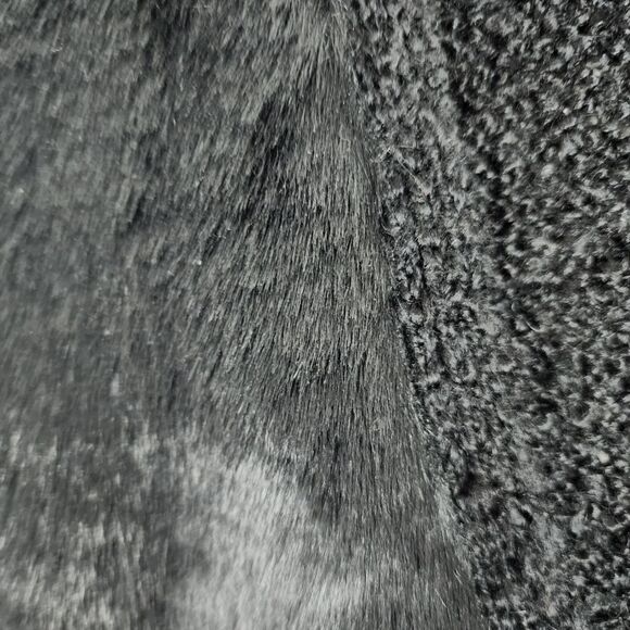 Style & Co Black Vest Sweater Faux Fur Accent Open Front Sleeveless Cardigan S - Picture 13 of 16